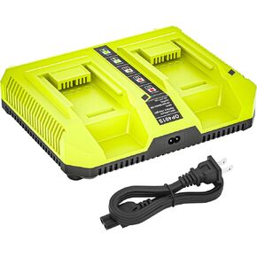 40V OP401 Dual Rapid Charger Replacement for Ryobi 40V Battery Charger OP401 OP403 OP404 OP406 OP406A,Compatible with OP4040 OP40401 OP4026 OP40261 OP4050 OP40201 OP40601 Battery