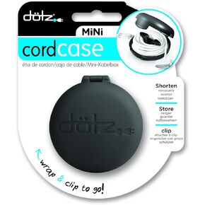 Dotz Mini Cord Wrap for Cord and Cable Management, Black (MCW32M-CK)