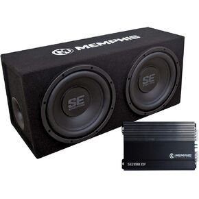 Memphis Audio SE210 Dual 10" Loaded SE Enclosure with SE2000.1DF 500 Watt Amplifier