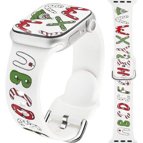 3Pack Halloween Bands Work with Apple Watch Band 38mm 40mm 41mmfor Women Girl, Silicone Strap for Apple Watch Bands Gift, Soft Festival Bands for iwatch Bands Series 10 9 8 7 6 5 4 3 2 1 SE Men Boy - StyleC55+159+160