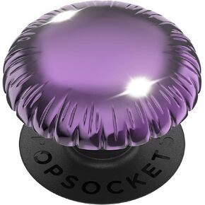 PopSockets: PopGrip مع سطح قابل للتبديل للهواتف والأجهزة اللوحية - باللون الأرجواني المعدني