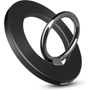 Magnetic Phone Grip Holder for MagSafe case, Phone Ring Stand for iPhone 15 14 Plus 13, 12, Pro Max, Pro, Mini (Black) (MG-BK)