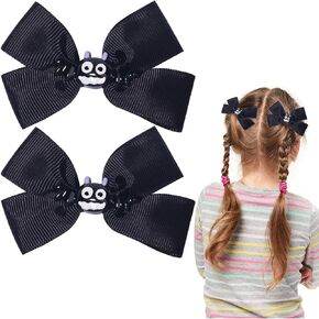 Pumpkin Bow Hair Clips for Girls Halloween Hair Accessories Cute Cartoon 3D Pumpkin Orange Hairpins Litter Girls Alligator Hair Barrettes for Halloween Party Cosplay Supplies Decoration 2Pcs