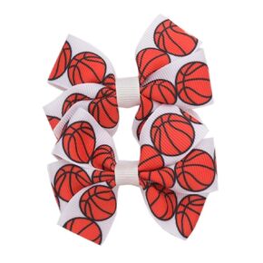 Football Hair Bow Clip Girls Sport Soccer Bow Hair Clip Infant Toddler Football Hair Bow Hair Accessories ZFJ48 (Rugby B)