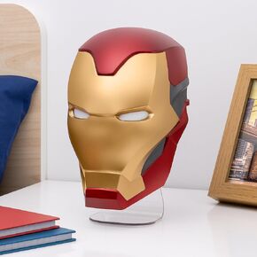 Paladone Iron Man Official Licensed Helmet Light a Marvel Fan Collectible Gift, Avengers Bedroom Accent Night Light for Wall or Desk, Superhero Decor Lamp for Adults and Kids