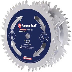 Amana Tool - 658040-1 Carbide Tipped Dado 8" Dia x 46T ATB/Ft -5 Deg, 1" Bore, Dad