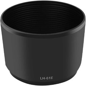 Mugast LH-61E Lens Hood,Portable Plastic Sun Shade,Professional Replacement Lens Hood Shade Accessory for Olympus 70-300mm f/ 4.8-6.7 Cameras(Black)