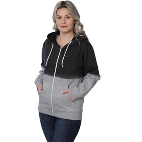 Womens Sweatshirt Plus Size Heavyweight Active Fleece Full Zip-Up Hoodie