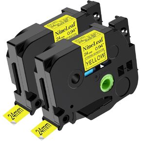 2 حزمة من NineLeaf متوافقة مع شريط الملصقات P-touch القوي للغاية TZe-S231 TZ-S231 TZe231 TZe-231 TZ-231 TZ231 أسود على أبيض 12 مم 0.47 بوصة 1/2 بوصة شريط TZ TZe لـ PT-D210 PT-D410 PT-H110 صانع الملصقات