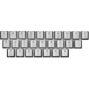 KPREPUBLIC teamwolf stainless steel MX Keycap Silver color metal keycap for mechanical keyboard gaming key alpha light through back lit (TeamWolf Alpha Key x1)