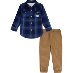 Lucky Brand Baby Boys Comfortable And Stylish Fit Everyday Casual Wear 2Piece Woven Set