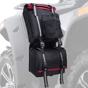 KEMIMOTO ATV Fender Bag, Large Rear Storage Bags With Drink Holder, Detachable ATV Gear Bag Camo Compatible with Polaris Sportsman Scrambler FourTrax Can-Am Grizzly Cfmoto Kawasaki