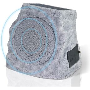 Outdoor Rock Speaker Bluetooth for Garden Patio Party Pool, Waterproof, Solar Powered with Rechargeable Battery, Technology Bluetooth Speakers with 7 Colors for All Seasons