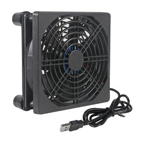 Quiet 120mm Fan, Router Cooler Fan Cooling Case Fan for Receiver DVR Xbox TV Box Router 120mm x 25mm 5V USB Power