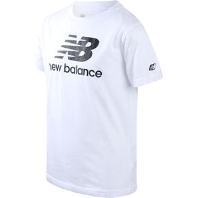 New Balance Boys' T-Shirt - Cotton T-Shirt for Boys - Kids Youth Crewneck Short Sleeve Shirt (8-20), Size 14-16, Team Red