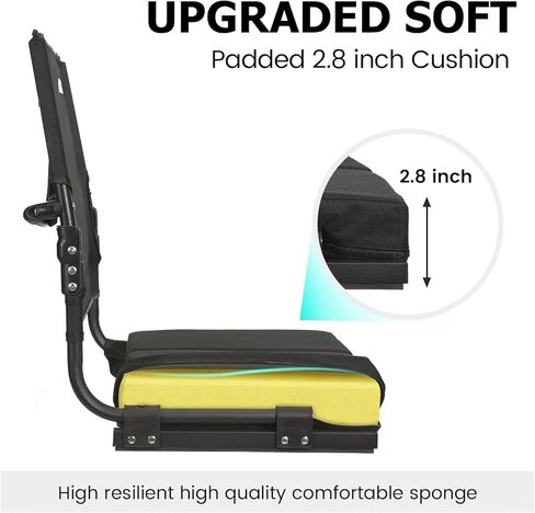 مقاعد استاد مع دعم للظهر، كراسي تبييض محمولة بظهر مرتفع ووسادة سميكة، كرسي مقعد قابل للطي للمدرجات، كرسي استاد مبطن للبالغين في الأحداث الرياضية والحفلات الموسيقية in Kuwait