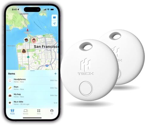 العلامة الذكية HH-Tech (حزمة 2) لأجهزة Apple iOS، وتتبع المفاتيح، وباحث العناصر، وبطاقة الأمتعة، وتتبع محفظتك، وحقيبتك، وحقيبة سفرك، والمزيد بسهولة باستخدام تطبيق Apple iPhone Find My in Saudi Arabia