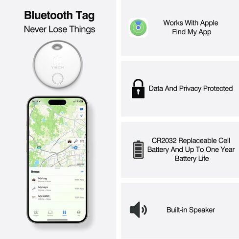 العلامة الذكية HH-Tech (حزمة 2) لأجهزة Apple iOS، وتتبع المفاتيح، وباحث العناصر، وبطاقة الأمتعة، وتتبع محفظتك، وحقيبتك، وحقيبة سفرك، والمزيد بسهولة باستخدام تطبيق Apple iPhone Find My in Saudi Arabia