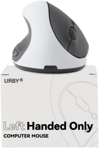 Urby ماوس اليد اليسرى لاسلكي، مريح، عمودي. أيضًا بمثابة ماوس ألعاب يستخدم اليد اليسرى. متوافق مع نظام التشغيل Windows/macOS والكمبيوتر المحمول والكمبيوتر الشخصي. [النوع C وUSB] [البطارية متضمنة، ترقية 2024] وردي in Kuwait