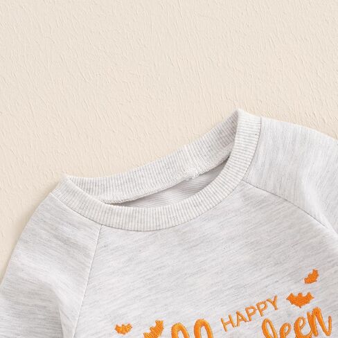 FIOMVA Baby Boy Girl Halloween Outfit Newborn Boo Pumpkin Romper Infant Long Sleeve Jumpsuit Western Fall Winter Clothes in Saudi Arabia