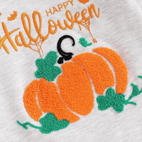 FIOMVA Baby Boy Girl Halloween Outfit Newborn Boo Pumpkin Romper Infant Long Sleeve Jumpsuit Western Fall Winter Clothes in Saudi Arabia