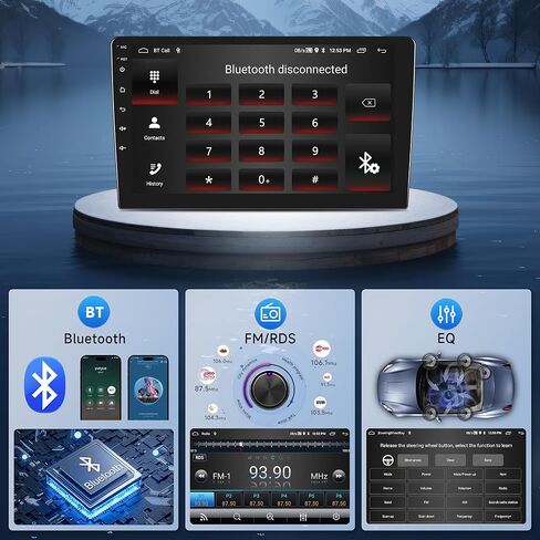 Android Car Stereo for Ford Mustang 2015-2020,Wireless Carplay Android Auto Car Radio,2G+64G 9’’ Touch Screen Head Unit with GPS Navigation WiFi Bluetooth Mirror Link FM RDS AHD Backup Camera Mic in Saudi Arabia