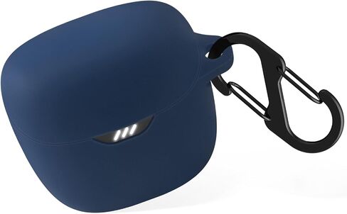 Geiomoo Silicone Case for JBL Tune Flex, Protective Cover with Carabiner (Black) in Saudi Arabia
