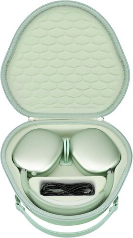 Hard Case for AirPods Max, Travel Carrying Headphone Case with Sleep Mode, AirPods Max Sturdy Protective Portable Storage Organizer Bag, Green in Saudi Arabia
