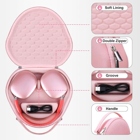 Hard Case for AirPods Max, Travel Carrying Headphone Case with Sleep Mode, AirPods Max Sturdy Protective Portable Storage Organizer Bag, Green in Saudi Arabia