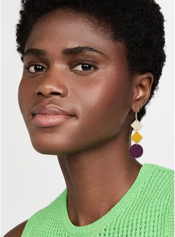 أقراط متدلية ملونة من كينيفا للنساء، أقراط جلدية خفيفة الوزن للنساء والفتيات، هدايا للنساء والفتيات in Kuwait