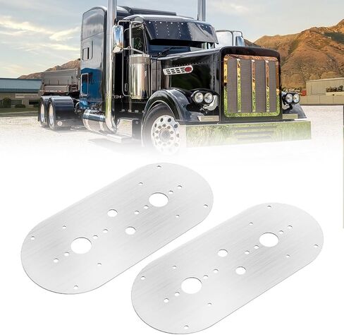 Watermelon Light Mounting Plate Silver Door Watermelon Plate Light Bunk 1PC Above Door Watermelon Plate Light Bunk Peterbilt 359/379/389 W900L in Saudi Arabia