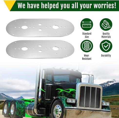Watermelon Light Mounting Plate Silver Door Watermelon Plate Light Bunk 1PC Above Door Watermelon Plate Light Bunk Peterbilt 359/379/389 W900L in Saudi Arabia