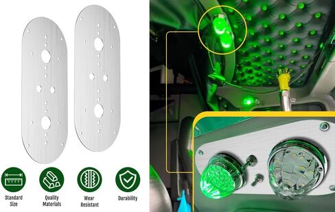 Watermelon Light Mounting Plate Silver Door Watermelon Plate Light Bunk 1PC Above Door Watermelon Plate Light Bunk Peterbilt 359/379/389 W900L in Saudi Arabia