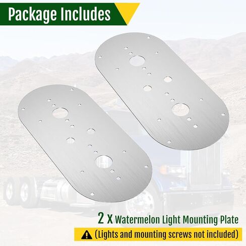 Watermelon Light Mounting Plate Silver Door Watermelon Plate Light Bunk 1PC Above Door Watermelon Plate Light Bunk Peterbilt 359/379/389 W900L in Saudi Arabia
