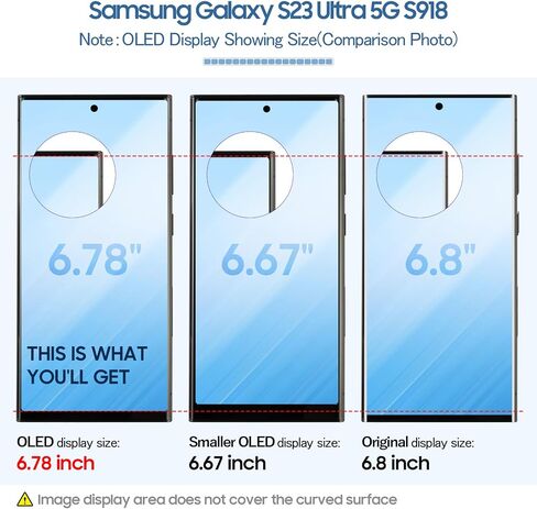 لهاتف Samsung Galaxy S23 Ultra 5G S918 6.78 بوصة OLED LCD + إطار أسود فانتوم (وليس OEM 6.8 بوصة) شاشة LCD بديلة تعمل باللمس مجموعة محول رقمي S918B S918U S918W S918U1 in Saudi Arabia