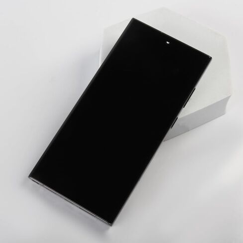 لهاتف Samsung Galaxy S23 Ultra 5G S918 6.78 بوصة OLED LCD + إطار أسود فانتوم (وليس OEM 6.8 بوصة) شاشة LCD بديلة تعمل باللمس مجموعة محول رقمي S918B S918U S918W S918U1 in Saudi Arabia