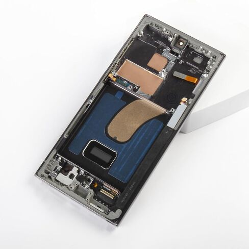 لهاتف Samsung Galaxy S23 Ultra 5G S918 6.78 بوصة OLED LCD + إطار أسود فانتوم (وليس OEM 6.8 بوصة) شاشة LCD بديلة تعمل باللمس مجموعة محول رقمي S918B S918U S918W S918U1 in Saudi Arabia