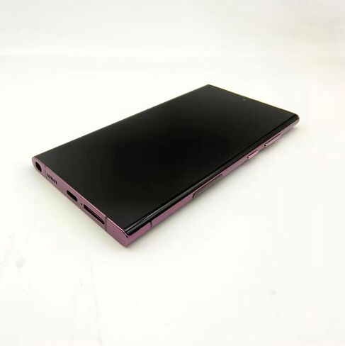 Screen Replacement for Samsung Galaxy S22 Ultra 5G S908E S908E/DS S908U S908W S908B/DS 6.8 Inch with Frame and Back Cover Display Touch Digitizer Assembly (Burgundy) in Saudi Arabia