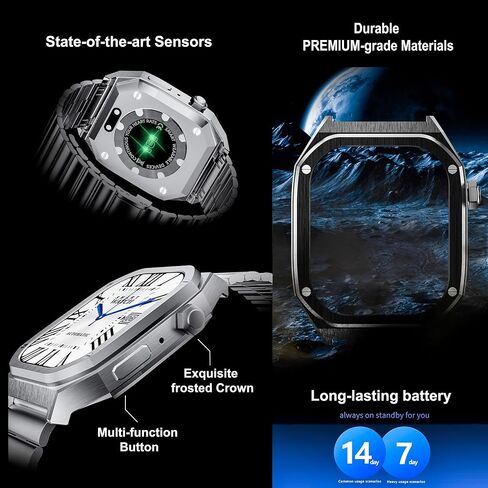 2024 - Amoled Smart Watch, Health Watch, Blood Pressure Watch, Heart Rate Watch, Activity & Fitness trackers, Android Smart Watch - iOS Compatible in Saudi Arabia