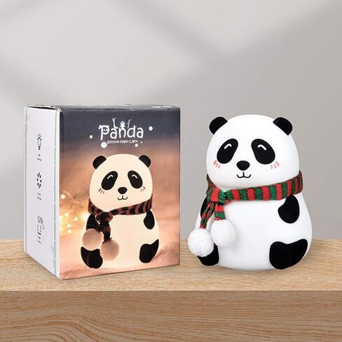 LED Kids Night Light Cute 7 Colors Panda Nursing Night Light Non-flickering Eye-caring Lamp-USB Rechargeable, Touch Control, Multi-color and Warm White Can be Switched, Ideal Gift in Saudi Arabia