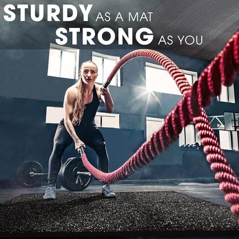 بساط التمرين المتشابك Yes4All - أسود - 6 قطع + أربطة مقاومة in Kuwait