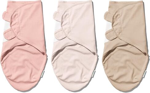 Cotton Swaddle Wrap, 100% Knitted Organic Cotton, Easy Adjustable Newborn Velcro Swaddle for Boys & Girls, Improves Sleep & Calms Startle Response, 0-3 Months, Pack of 3 (Nordic Edition 1) in Saudi Arabia