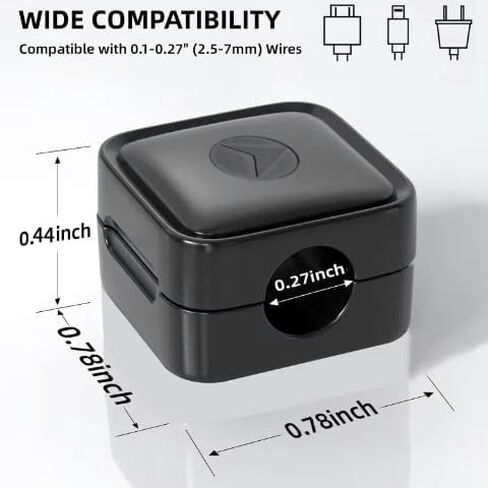 Zero Technologies 6 Pack Magnetic Cord Organizer, Magnetism Desktop Mobile Phone Accessories Magnetic Cable Clips Cord Organizer (Black) in Saudi Arabia