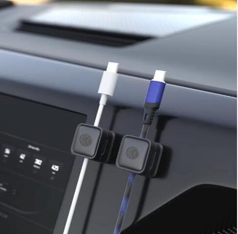 Zero Technologies 6 Pack Magnetic Cord Organizer, Magnetism Desktop Mobile Phone Accessories Magnetic Cable Clips Cord Organizer (Black) in Saudi Arabia