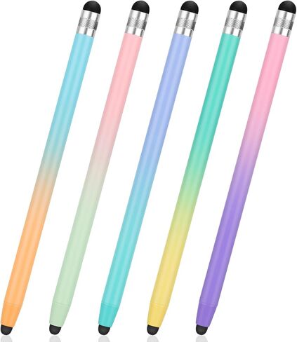 أقلام لمس لشاشات اللمس، 5 أقلام ستايلس عالية الحساسية وقلم سعوي دقيق لأجهزة iPhone/iPad/الكمبيوتر اللوحي/الهواتف الذكية، متوافقة مع جميع شاشات اللمس in Kuwait