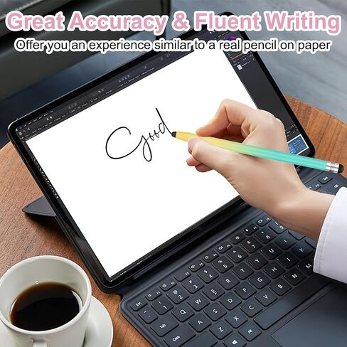 أقلام لمس لشاشات اللمس، 5 أقلام ستايلس عالية الحساسية وقلم سعوي دقيق لأجهزة iPhone/iPad/الكمبيوتر اللوحي/الهواتف الذكية، متوافقة مع جميع شاشات اللمس in Kuwait