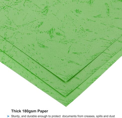 PATIKIL 12Mil Paper Binding Presentation Covers for A4 and Letter Size(8.5x11Inches) Paper, 100Pcs 180gsm Textured Bookbinding Paper for Business and Report, Silver Grey in Saudi Arabia