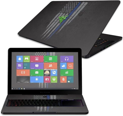 MightySkins Skin Compatible with Razer Blade Pro 17" - Fun Guns | Protective, Durable, and Unique Vinyl Decal wrap Cover | Easy to Apply, Remove, and Change Styles | Made in The USA in Saudi Arabia