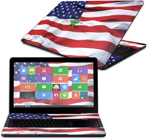MightySkins Skin Compatible with Razer Blade Pro 17" - Fun Guns | Protective, Durable, and Unique Vinyl Decal wrap Cover | Easy to Apply, Remove, and Change Styles | Made in The USA in Saudi Arabia