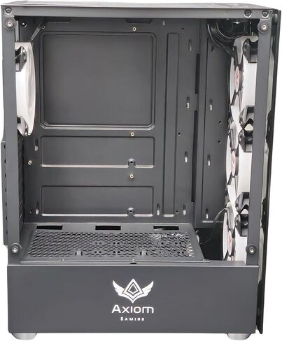 حقيبة ألعاب Nova Series C013 ATX Mid-Tower PC | إضاءة RGB مدمجة | الألواح الأمامية والجانبية من الزجاج المقسى | مراوح RGB مقاس 4 × 120 مم متضمنة | وحدة تحكم بالمروحة مع جهاز تحكم عن بعد | (أبيض) in Saudi Arabia